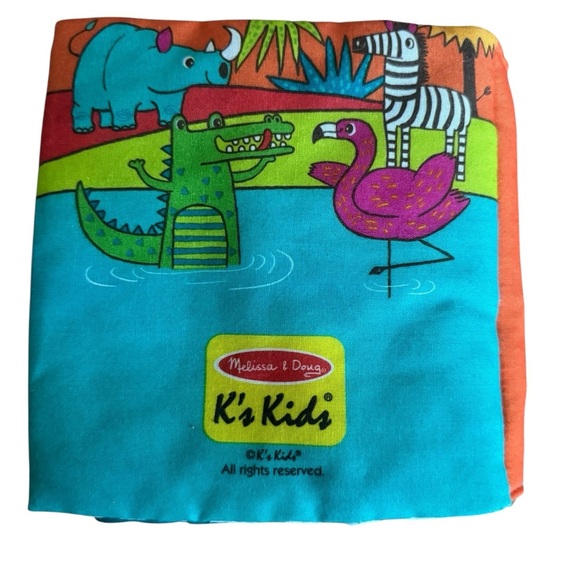 Melissa and Doug K’s Kids Wild Animals Soft Activity Book Baby Boy Girl 0+ - Picture 4 of 11